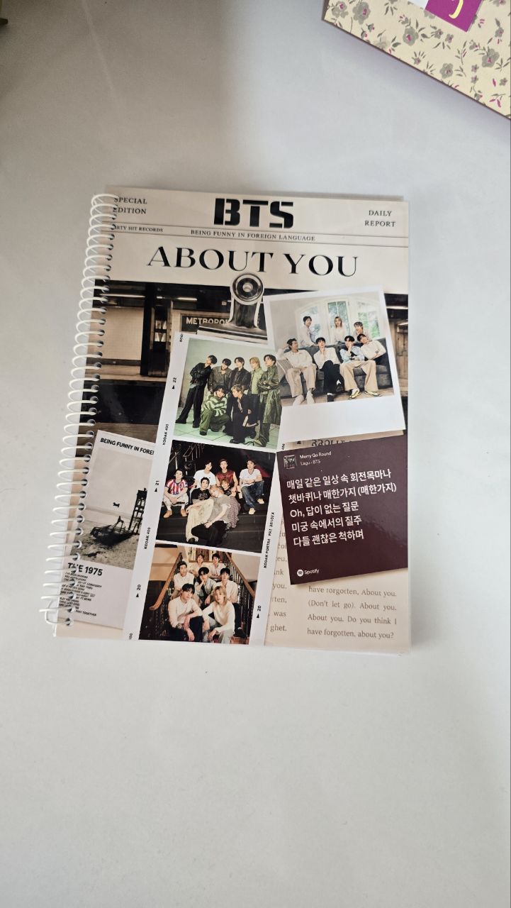 دفتر دوخط زبان بی تی اس bts